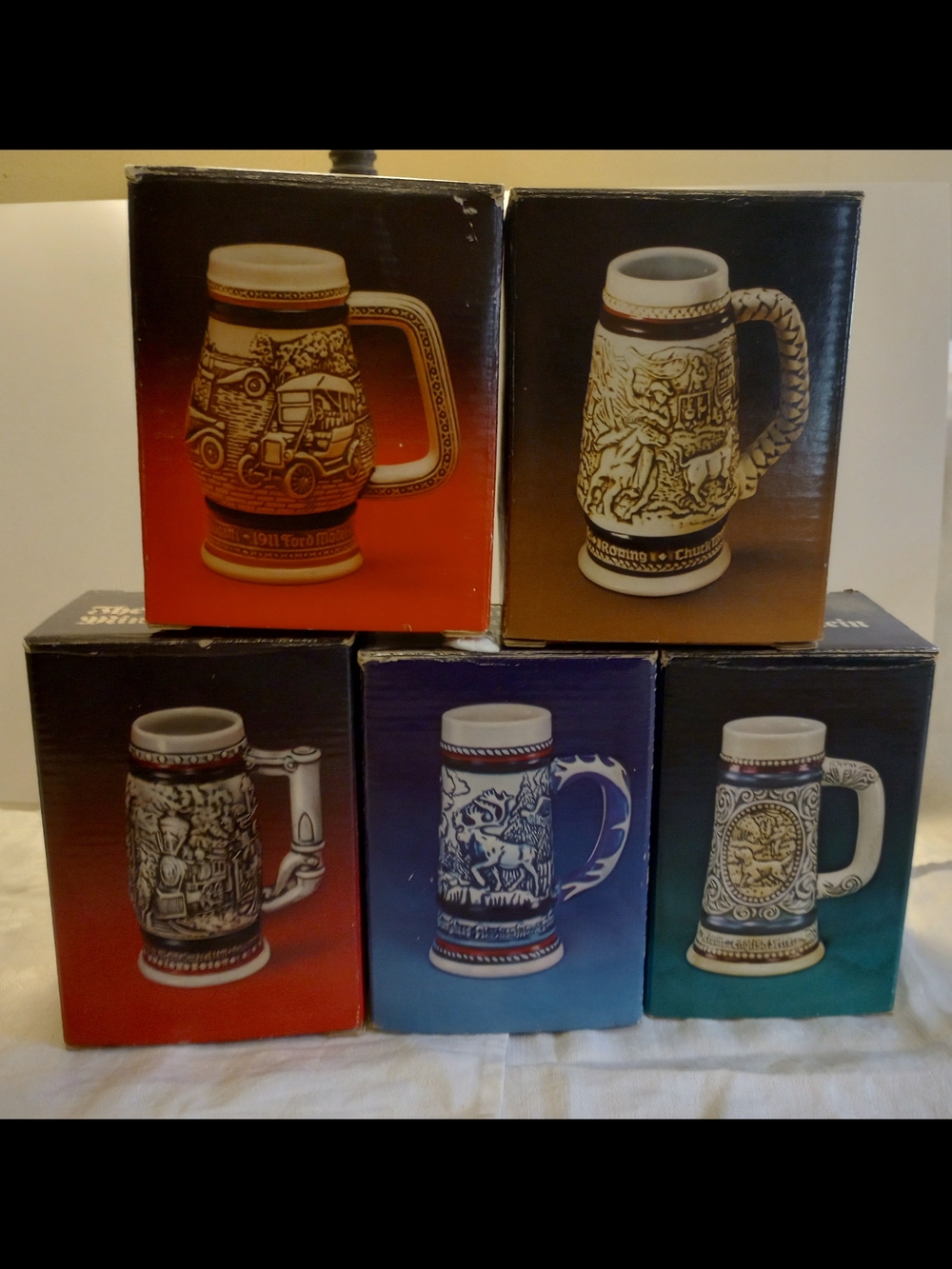 Avon Ceramic Beer Steins Set By Avon